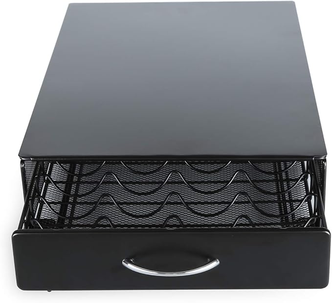 HiveNets Nespresso Vertuoline Capsule Storage Drawer Vertuo Coffee Holder Metal Multiple Flavors Pods Organizer 40 Pcs Capacity