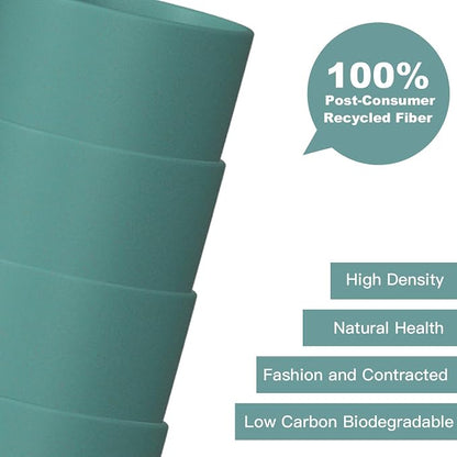 Homienly Plastic Cups Reusable 8 PCS Wheat Straw Cups a Good Alternative Drinking Glasses Cup Plastic Glasses Unbreakable Reusable Dishwasher Safe Cup Microwave Safe Cups with Green Color (20 OZ)