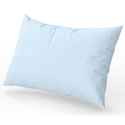 JMU 100PCS Disposable Pillowcases Blue, 21" x 30",1 Ply Tissue 1 Ply Poly Film, Single Use Pillow Case for Hospitals Medical Supplies