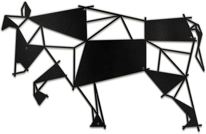 SIGNLEADER Metal Wall Art Decor Stubborn Donkey Modern Abstract Wall Sculpture Hangings Home Decoration for Living Room, Bedroom, Bathroom, Kitchen, Outdoor - 18" Black