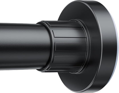 Ausemku Shower Curtain Rod 32-94 Inch Adjustable - 1 Inch Diameter Heavy Duty No drill Spring Tension Shower Rod, Non-Slip Rustproof Telescopic Rod for Bathroom, Black