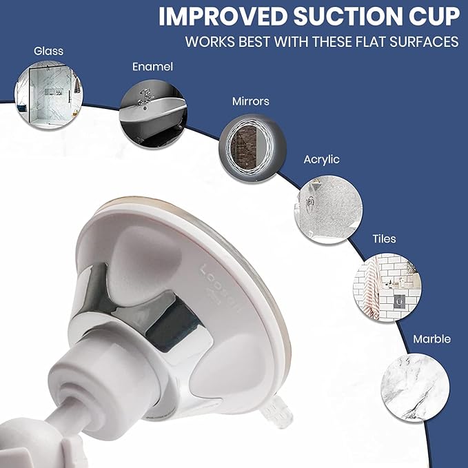 MIRRORVANA Anti Fog Mirror for Shower - Fogless, Shatterproof Shaving Mirror with 360° Swivel and Adjustable Suction Cup - 6.7" x 6.7" Round (Classic Chrome)