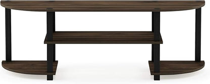 Furinno Turn-S-Tube Wide TV Entertainment Center, Columbia Walnut/Black