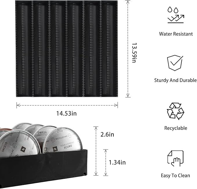 Coffee Pod Storage Holder Drawer Insert for Counter Compatible with Nespresso Vertuoline Capsules, Nespresso Pod Holder for Nespresso Vertuo for Home, Office, Coffee Station (3 Packs)