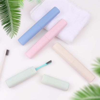 Hooqict 4 Pack Travel Toothbrush Case Portable Travel Toothbrush Holder Plastic Toothbrush Container Protector Cover Case for Traveling, Bathroom, Camping, Home, School, Business