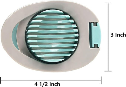 Egg Slicer for Hard Boiled Eggs Cutter with Stainless Steel Wire Dishwasher Safe (Green)