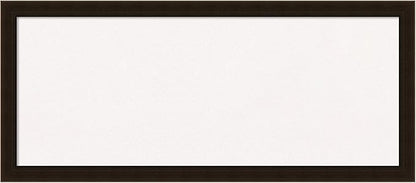 Amanti Art White Cork Board for Wall, 14x32 Vision Board with Brown Wood Frame, Medium Corkboard Office Decor for Home Organization, Rustic Farmhouse Corkboard Pinboard to display items for home