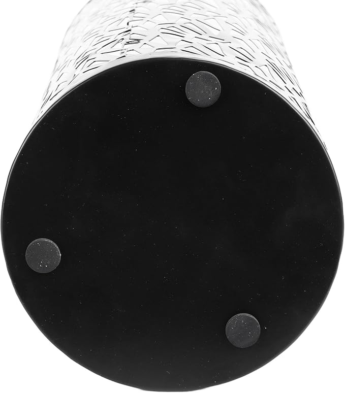 Metal Round Umbrella Stand Rack,Umbrella Holder Organizer Bin Hollowed Freestanding Canes Walking Sticks Holder for Entryway Home Hotel Office Decor (L)