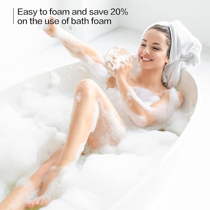 Fishent Loofahs Bath Sponge, 4 Pack 70g Soft Mesh Pouf Shower Puffs Loofa Exfoliating Body Scrubber Ball for Men and Women