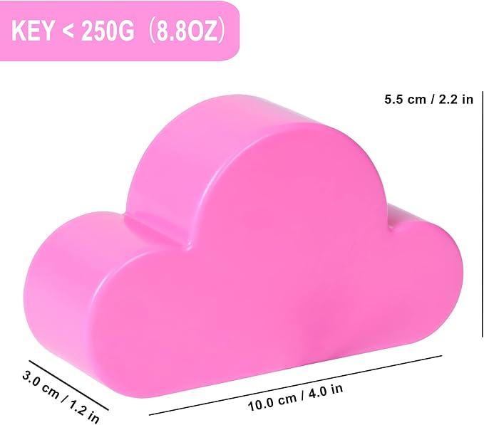 Meyerascal Pink Cloud Magnetic Key Holder for Wall, Strong Magnetic to Securely Hang Multiple Keys and Keychain, Novelty Cute Home Decorations, Easy to Install and Convenient to Use. (Pink)