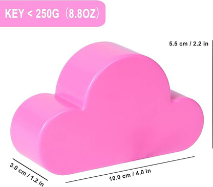 Meyerascal Pink Cloud Magnetic Key Holder for Wall, Strong Magnetic to Securely Hang Multiple Keys and Keychain, Novelty Cute Home Decorations, Easy to Install and Convenient to Use. (Pink)