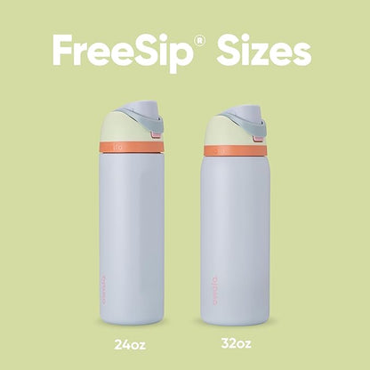 Owala FreeSip Insulated Stainless Steel Water Bottle with Straw for Sports, Travel, and School BPA-Free Sports Water Bottle, 24 oz, Beach House