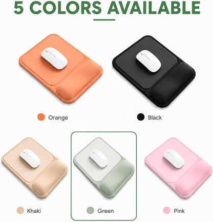 eulps Ergonomic Mouse Pad with Wrist Rest, Gel Mousepad with Soft Wrist Support, Non-Slip PU Base, Smooth Surface Mouse Pad for Wrist Pain Relief, Computer Laptop Office Home & Gaming (Sage Green)