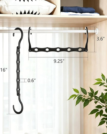 AMKUFO Hangers-Space-Saving 16 Pack Space-Saver, Plastic Magic Hangers for Small Closet Organization, Multifuctional Clothes Hangers for Closet Organizer and Storage, Small Sapce Home Essentials