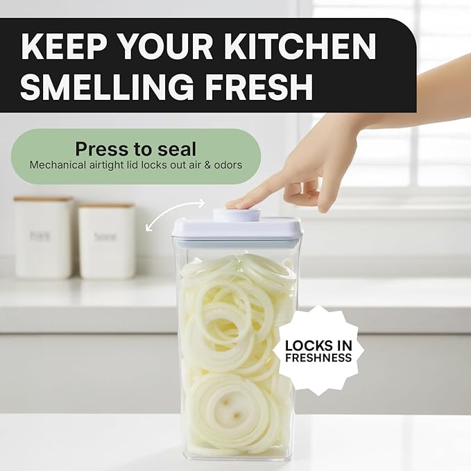 Bop Top | Airtight Meal Prep Containers with Lids | Food Storage Container Sets | Snack and Overnight Oats Fridge Organizer | Pantry and Kitchen Organization