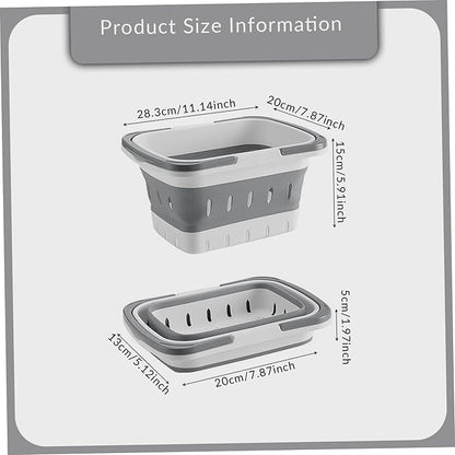 Shower Basket, Bathroom Basket Portable Shower Collapsible Plastic Storage with Handles & Draining Holes, Box Organizer Bin for Bathroom, Kitchen, Dorm, Gym for Daily Use