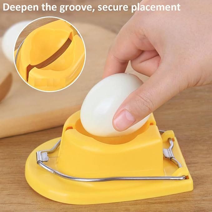 MXY Egg Slicer for Hard Boiled Eggs, Deviled Eggs, Pickled Eggs Cut Eggs in Half Stainless Steel Wire Egg Cutter Kitchen Chopper Tool With a Spare Accessory Suitable for Home, Restaurant