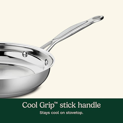 Cuisinart 722-20 8-Inch Chef's-Classic-Stainless-Cookware-Collection,8",Open Skillet,(Pack of 4)