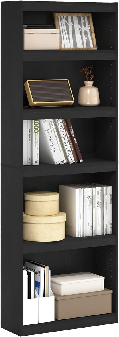 Furinno Jaya Enhanced Home 5-Tier Shelf Bookcase, Blackwood