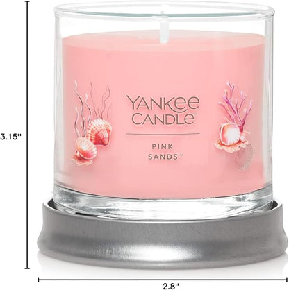 Yankee Candle Small Tumbler Scented Candle with up to 40 Hour Burn Time, Premium Plant Wax Blend for Consistent Burn, 4.3 oz Tumbler Candle with Room Filling Fragrance, Pink Sands