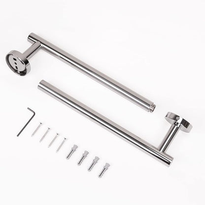 HITSLAM Chrome 18 Inch Towel Bar for Bathroom, SUS304 Stainless Steel Bathroom Towel Rack Wall Mounted, Modern Home Decor Bath Towel Holder with Hardware Accessories (Total Length 19.8 Inch)
