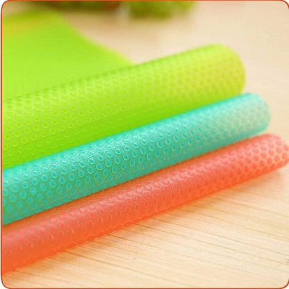 Aiosscd 15PCS Shelf Mats Refrigerator Liners Washable Refrigerator Pads Fridge Mats Drawer Placemats Home Kitchen Gadgets Accessories Organization for Top Freezer(5green+5pink+5blue)
