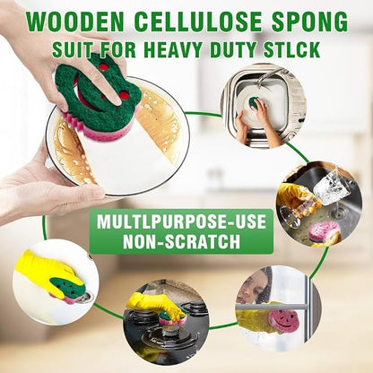 12 Pack Scrub Sponge,Dual-Sided Multi-Functional Premium Cleaning Sponges,Dishwashing Sponge for Heavy Duty Scouring Pads,Bathroom,Dish,Furniture,Kitchen