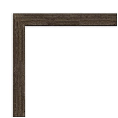 Amanti Art Framed Fabric Pinboard 26 x 38, Skull, by Emel Tunaboylu Printed Casual Bulletin Board for Use as a Vision Board or Wall Organization, Woodgrain Stripe Chocolate Frame