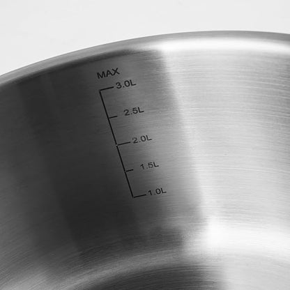 3 QT Saucepan with Lid,3-Ply Stainless Steel Saucepan,Professional Grade Cookware,Induction Compatible