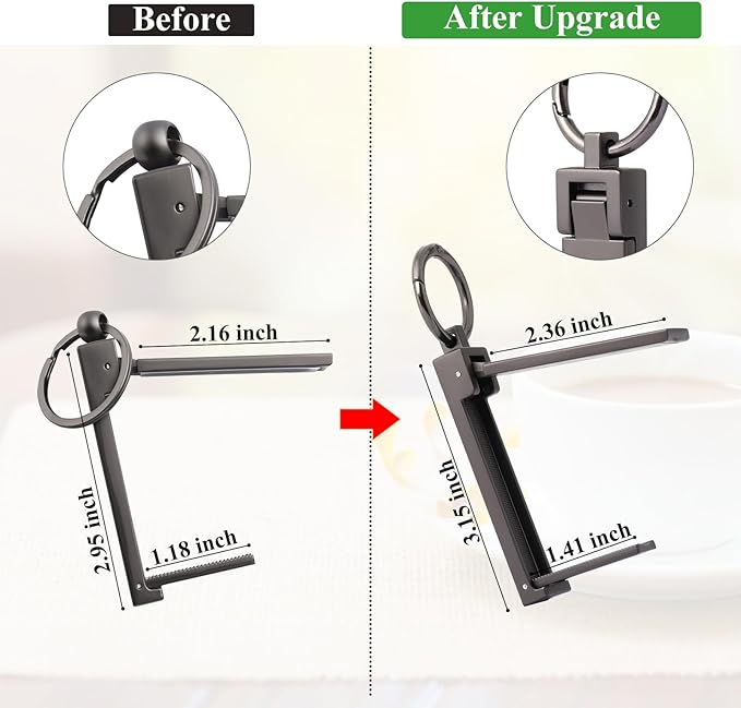 Purse Hook for Table Desk Folding Handbag Holder Mobile Phone Stand Holder for Women Men (New Upgrade-Black)