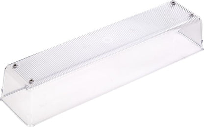 iDesign Plastic Drawer Organizer, Set of 2, 4" x 16" x 3" | For bathroom, bedroom, kitchen, office, or craft room