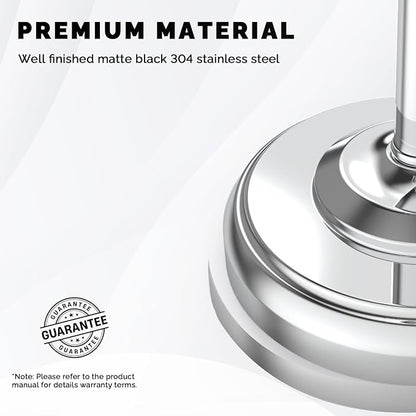 Toilet Paper Holder Stand, Polished Chrome Toilet Paper Holder Free Standing, Post Pivoting Design & Stable Weighted Base SUS304 Stainless Steel for Bathroom(Mega Roll)