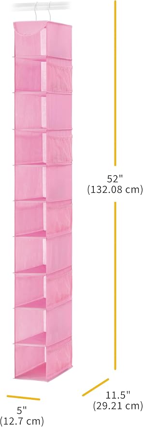 Whitmor Hanging Shoe Shelves, Pink