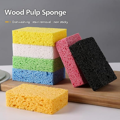 36 - Pack Non-Scratch Scrub Sponges - Sponges for Dishes and Washing Dishes, Cleaning Sponges for Kitchen Home and More（Pink）