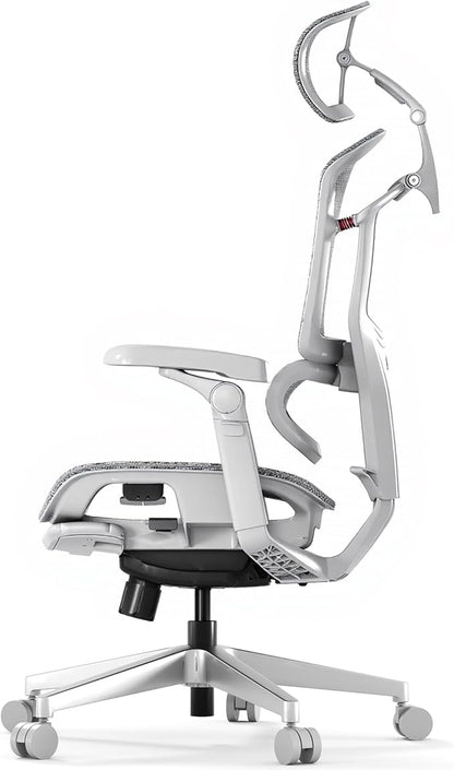 FLEXISPOT ErgoX-PRO Ergonomic Office Chair with Footrest Grey – AeroWeave 5.0 Mesh Seat, 5D Lumbar, 7D Armrests, 4D Headrest, 551LBS Capacity – Office, Gaming, Home
