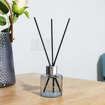 3 Pack Fragrance Reed Diffuser, 50ML Lavender Honey Jasmine White Tea Lemongrass Ginger Aromatherapy Diffuser Set with 12 Black Fiber Sticks,Air Freshener for Bedroom Bathroom Office