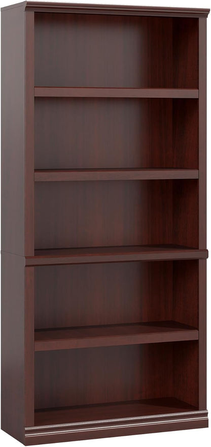 Bookshelf, Open Storage 70 Inch Tall 5 Shelf Bookcase, Floor Standing Bookshelves and Bookcases, Book case for Farmhouse Library Office Bedroom Kids, Mahogany - 5 Tier