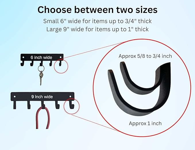 Camper Key Rack Holder for Wall - Small 6 inch - Made in USA; Camper Accessories