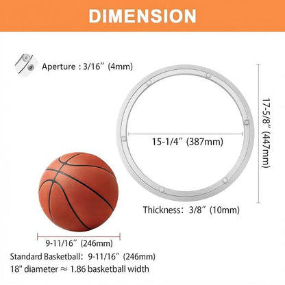 TamBee 18 Inch Lazy Susan Hardware Kit - Heavy Duty Aluminum Turntable Bearing with Metal Rotating Ring Mechanism Lazy Susan Parts for Puzzle Boards, DIY Projects (Base Only)