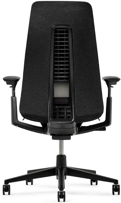 Haworth Fern Ergonomic Office Chair – Stylish and Innovative Desk Chair with Digital Knit Finish - with Lumbar Support (Charcoal Black)