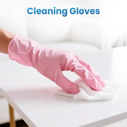 Borje Pink Nitrile Gloves, 100 Count Disposable Gloves, Large, Latex & Powder-Free, Food Safe, Cleaning, Esthetician, Cooking