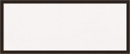 Amanti Art White Cork Board for Wall, 13x31 Vision Board with Brown Wood Frame, Medium Corkboard Office Decor for Home Organization, Rustic Farmhouse Corkboard Pinboard to display items for home
