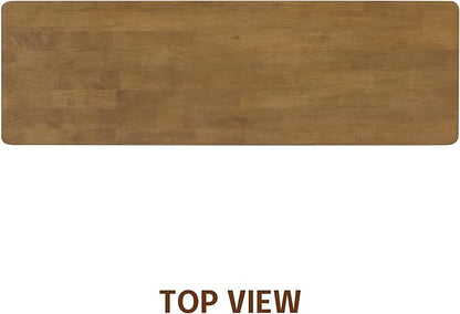 NTC Flow 47-Inch Console Table, Modern Solid Wood Entryway Table with Hidden Drawer, Waterproof & Heat Resistant, Narrow Table for Hallway, Living Room & Foyer, Teak Look