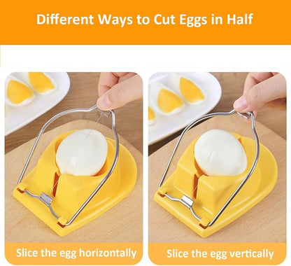 MXY Egg Slicer for Hard Boiled Eggs, Deviled Eggs, Pickled Eggs Cut Eggs in Half Stainless Steel Wire Egg Cutter Kitchen Chopper Tool With a Spare Accessory Suitable for Home, Restaurant