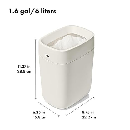 OXO Good Grips Trash Can, Bathroom Trash Can - White
