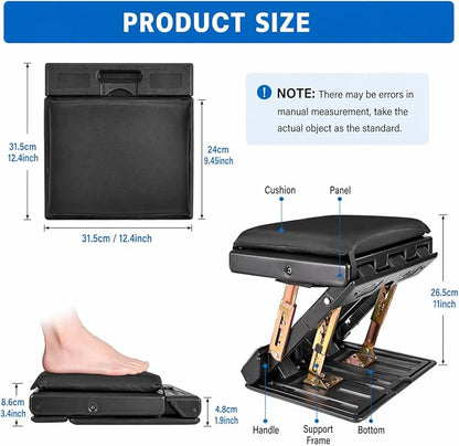 Foot Rest for Under Desk at Work 4-Level Height Adjustable, Ergonomic Foldable Footrest for Office, Gaming,Computer, Soft & Removable Pad Desk Foot Stool Suitable for All Seasons