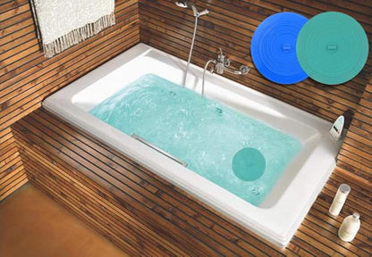 V-TOP Tub Stopper 2 Pack, 6 inches Large Silicone Drain Plug Hair Stopper Flat Suction Cover, Bathtub Accessories for Kitchen Bathroom and Laundry