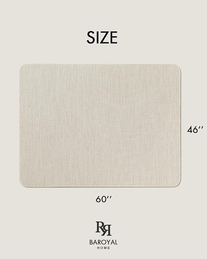 BARoyal Office Chair Mat for Hardwood Floor Under Desk Computer Rolling Chair Mat for Wood/Tile Floor Non-Slip Heavy Duty Desk Rug PVC Plastic Hard Floor Protector 46"x 60" (Parchment)
