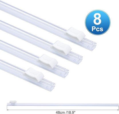 PATIKIL 8pcs Plastic Wrap Cutter, 19in Plastic Wrap Slide Cutter Self Adhesive, White