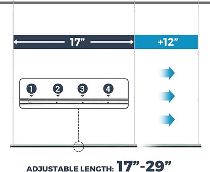 STO STO 2 Pack Closet Hanging Rod, Length and Height Adjustable Closet Rod, Space Saving Metal Closet Extender Hanging Bar for Hanging Clothes, Closet, Chrome